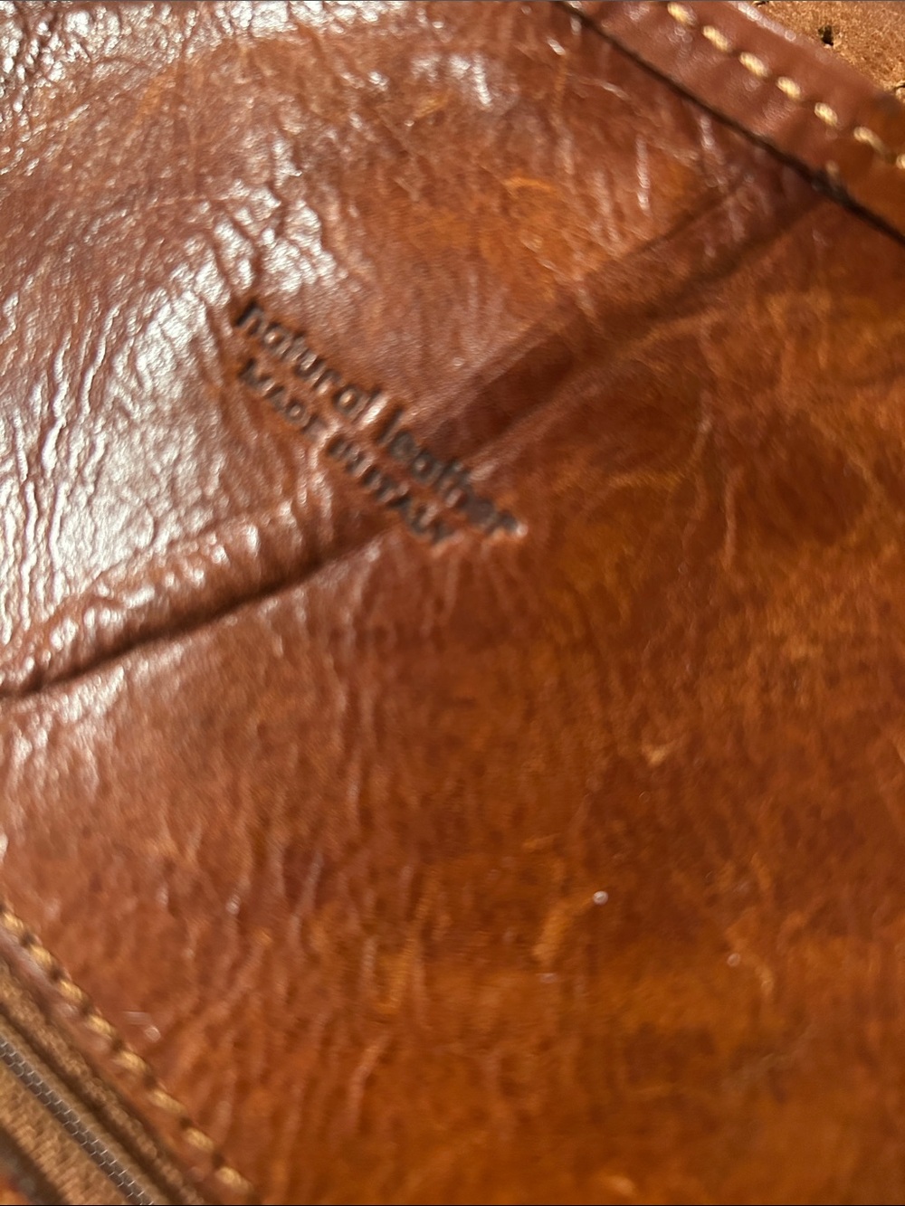 Italian Vintage Leather Backpack - Picture 6 of 11